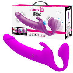 Party Up OLIVER Strapless Strap-On - 28.3 cm USB Rechargeable Strapless Strap-On