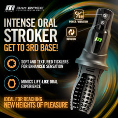 M For Men - 3rd Base - USB Rechargeable Vibrating & Rotating Auto Stroker