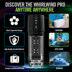 M For Men - Whirlwind Pro - USB Rechargeable Rotating & Sucking Auto Stroker