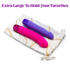 The Collection Embrace Sex Toy Storage Bag - Gold Swirl