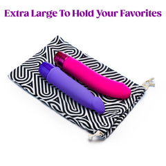 The Collection Embrace Sex Toy Storage Bag - Zebra Heart