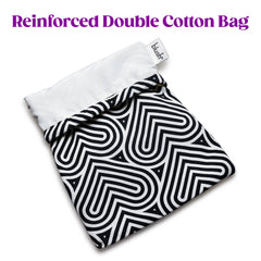 The Collection Embrace Sex Toy Storage Bag - Zebra Heart