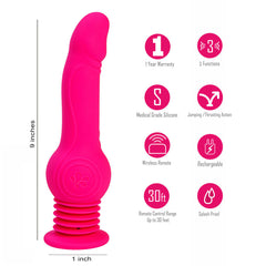 Maia TEGAN Flexible Thrusting Vibe with Remote Control - Pink