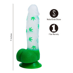 Maia LEIF 17 cm Suction Base Dildo with Balls - Green