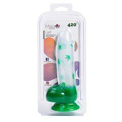 Maia LEIF 17 cm Suction Base Dildo with Balls - Green