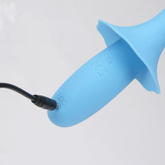 Maia SIENNA 15.2 cm USB Rechargeable Fluttering Bullet - BLUE