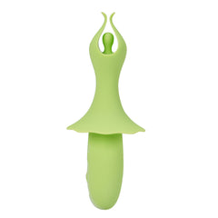 Maia SIENNA 15.2 cm USB Rechargeable Fluttering Bullet - GREEN