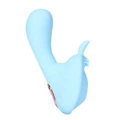 Maia AVERI USB Rechargeable Clit Tickling Vibrator - BLUE