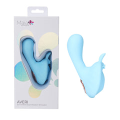 Maia AVERI USB Rechargeable Clit Tickling Vibrator - BLUE