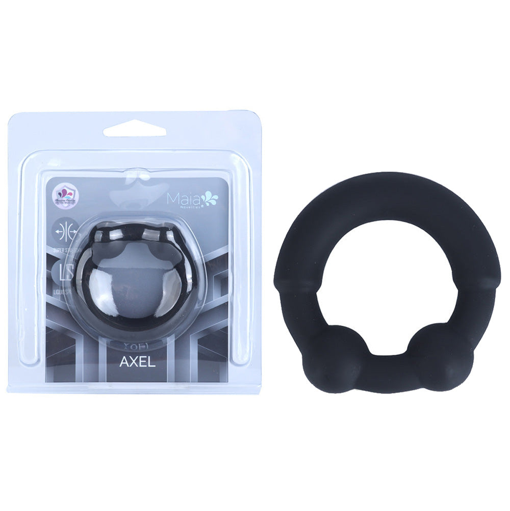 Maia AXEL - Black Beaded Cock Ring