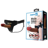 Party Up NELSON Vibrating Strap-On - 17.5 cm Vibrating Hollow Strap-On