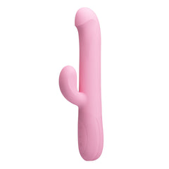Party Up DEAN Wavy 23.8 cm Rotating Rabbit Vibrator - PINK