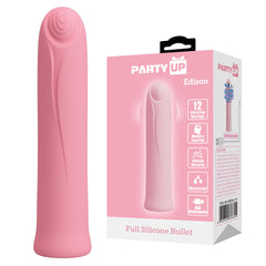 Party Up EDISON 10.3 cm USB Rechargeable Vibrating Bullet - Pink