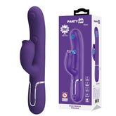 Party Up ALAN 22.8 cm Vibe with Clit Licking Stimulator and Thumping Shaft