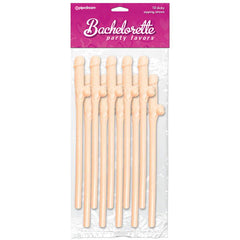 Bachelorette Party Favors - Dicky Sipping Straws - Straws - Set of 10 - Shhh...