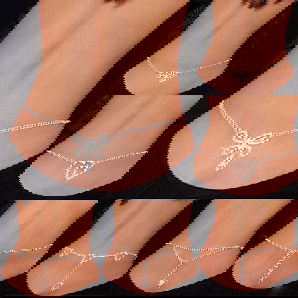 Back chains body chains in glittering crystal 6 design choices - Shhh...