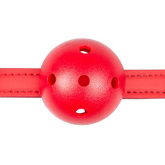 Ball Gag with PVC Ball - Red & Black breathable - Shhh...