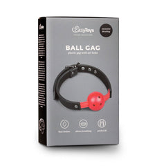 Ball Gag with PVC Ball - Red & Black breathable - Shhh...