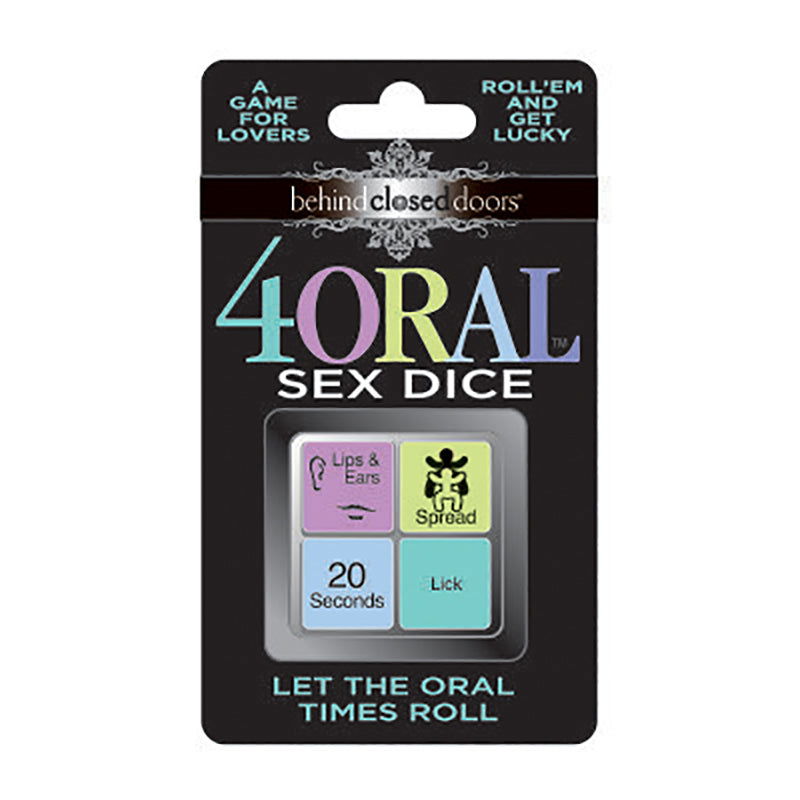 Behind Closed Doors - 4 Oral Sex Dice - Lovers Dice Game - Shhh...