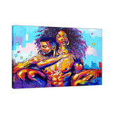 Black King And Queen Of Africa Oil Painting print on canvas 1 of 3 - Shhh...