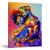 Black King And Queen Of Africa Oil Painting print on canvas 3 of 3 - Shhh...