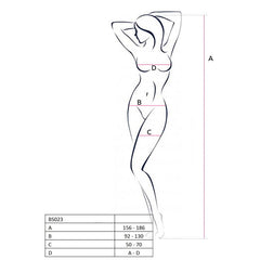 Bodystocking Fishnet With Open Cleavage BLK - One Size fits most - Shhh...