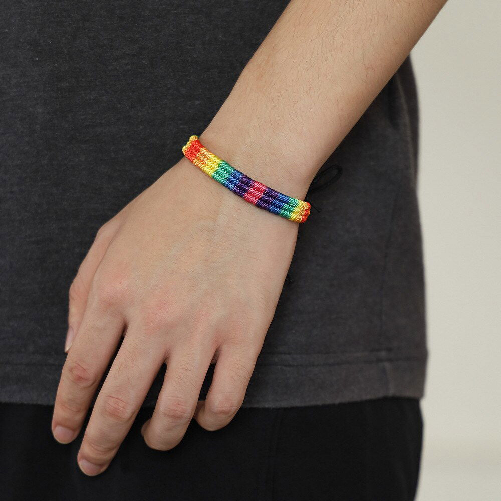 Bracelet LGBT Pride Unisex braided friendship bracelet - Shhh...