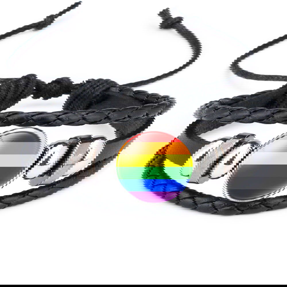 Bracelet LGBT Pride Unisex in braided leather - 9 variants - Shhh...