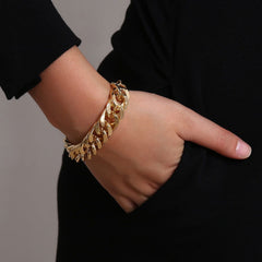 Bracelet chunky gold or silver links - Shhh...