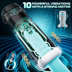 CyberSkin The Titan - USB Rechargeable Thrusting & Vibrating Auto Masturbator with Heater