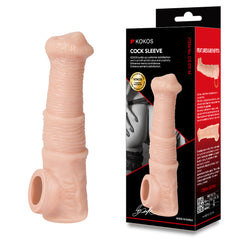 Kokos Cock Sleeve 011 - Flesh Penis Extension Sleeve - Medium Size