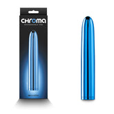 Chroma 17 cm USB Rechargeable Smooth Basic Vibrator - Metallic Blue - Shhh...
