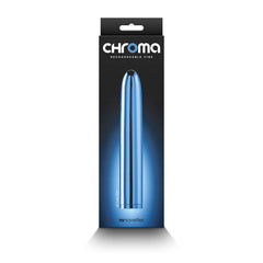 Chroma 17 cm USB Rechargeable Smooth Basic Vibrator - Metallic Blue - Shhh...