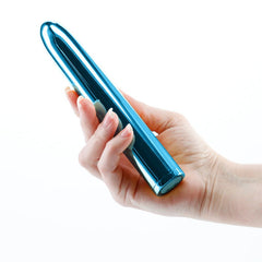 Chroma 17 cm USB Rechargeable Smooth Basic Vibrator - Metallic Teal - Shhh...