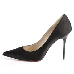 Classique 20 Pump with 4 inch heel - Black Faux leather - Shhh...