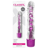 Classix Mr Twister - Metallic 16.5 cm (6'') Vibrator with Clear Sleeve - Shhh...