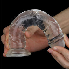 Clear Jelly bendable dildo 7in - Shhh...