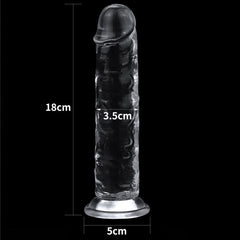 Clear Jelly bendable dildo 7in - Shhh...
