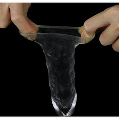 Clear Penis Extender Sleeve - Plus 1 inch - Shhh...