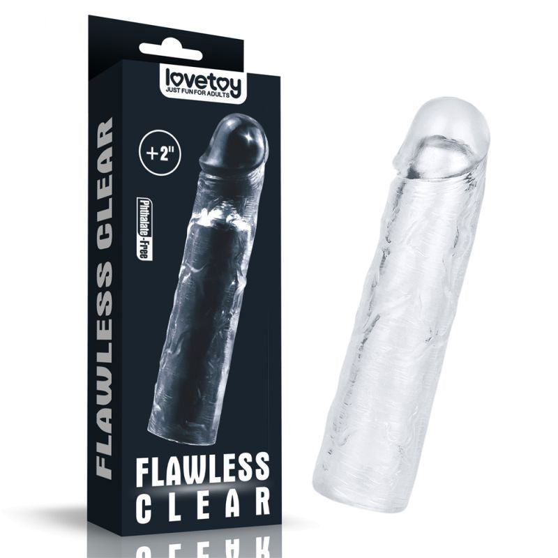 Clear Penis Extender Sleeve adds 50mm - Shhh...