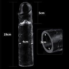 Clear Penis Extender Sleeve adds 50mm - Shhh...