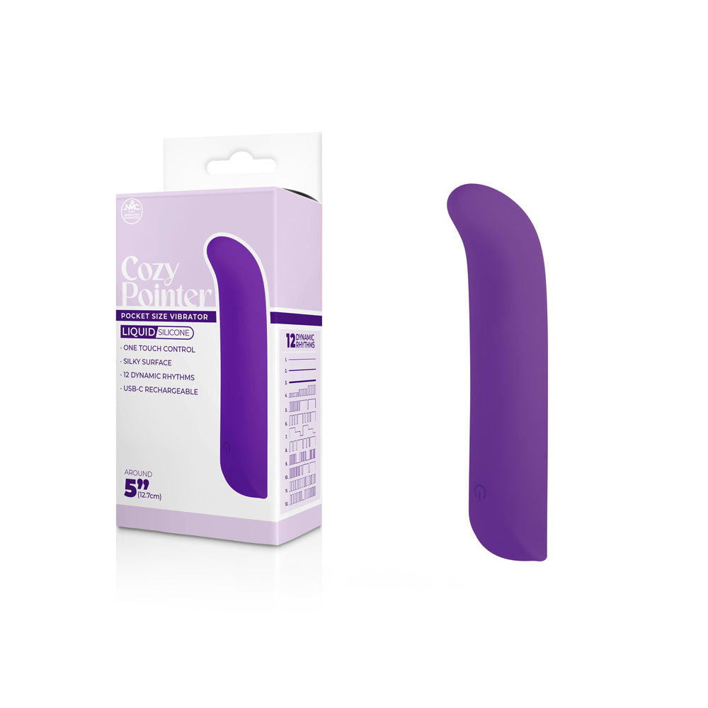 Cozy Pointer 12.7 cm Pocket Size Vibrator - Purple - Shhh...