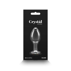 Crystal Desires Glass Butt Plug with Rainbow Gem - Medium - Shhh...