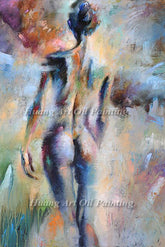 Depiction of a nude young woman Oil on canvas print - Shhh...