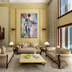 Depiction of a nude young woman Oil on canvas print - Shhh...