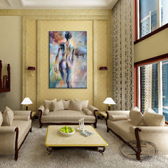 Depiction of a nude young woman Oil on canvas print - Shhh...