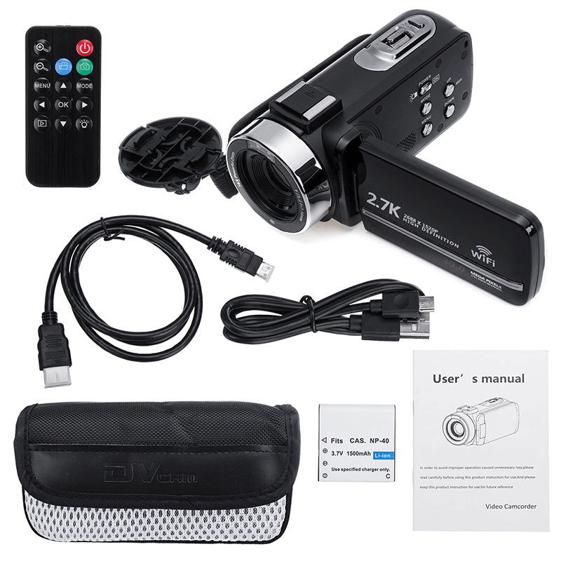Digital Camcorder LCD Touch Screen 16X Zoom, WiFi with Remote control - Shhh...