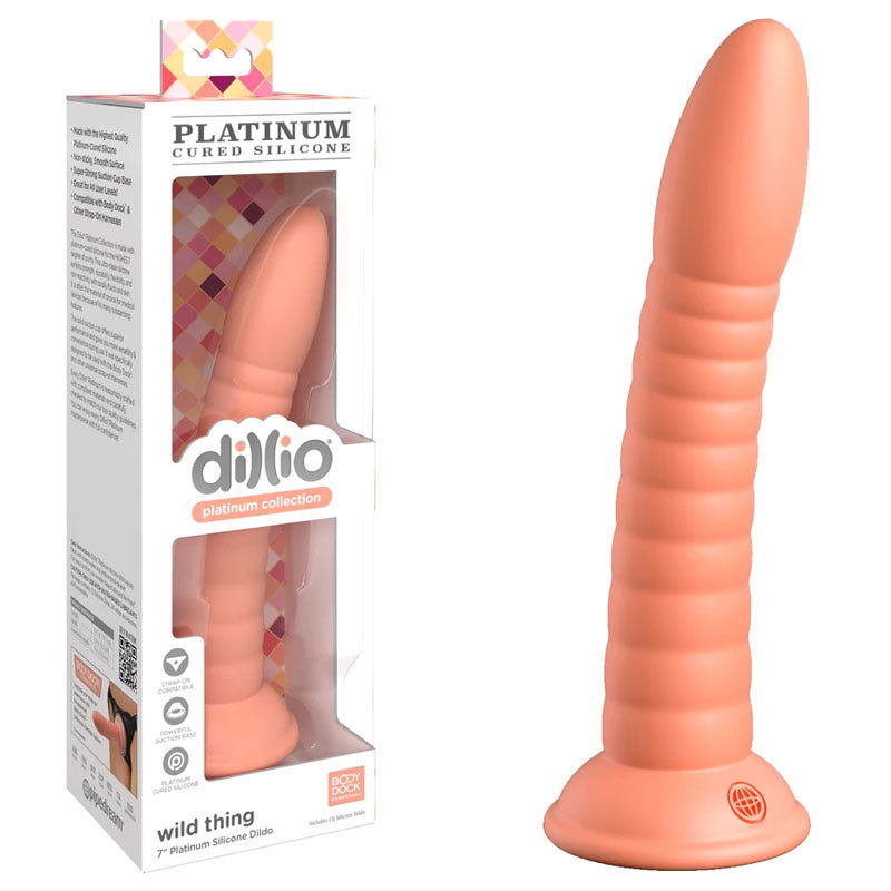 Dillio Platinum Wild Thing - Peach - Peach 17.8 cm (7'') Dong - Shhh...