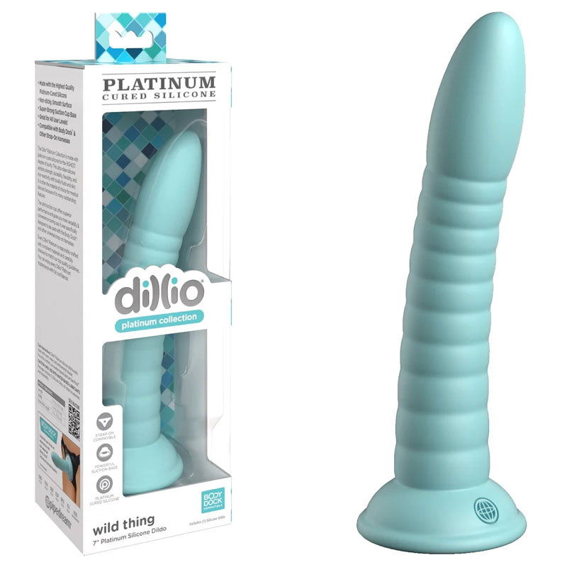 Dillio Platinum Wild Thing - Teal - Teal 17.8 cm (7'') Dong - Shhh...