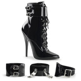 Domina 1023 Ankle boot with 6 inch heel - Black Patent - Shhh...